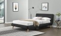 Halmar łóżko ELANDA 140x200 cm do sypialni ciemny popiel tkanina drewno naturalny