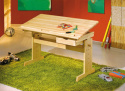 Halmar biurko JULIA sosna-drewno lakierowane, regulowana wysokość i kąt blatu