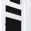 Intesi Lustro z organizerem na bizuterię Hermosa XL - biała szafka na bizuterię z drzwiami