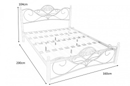 Halmar łóżko VALENTINA 160 cm lite drewno czereśnia antyczna, czarny stelaż stal malowana - łóżko do sypialni wkład pod materac