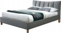 Halmar łóżko SANDY 2 160x200 sypialniane tapicerowane tkanina popiel drewno lite buk