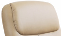 Halmar OPTIMA recliner fotel rozkładany beżowy materiał: eco skóra / PVC