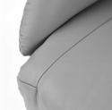 Halmar OPTIMA recliner fotel rozkładany popielaty materiał: eco skóra / PVC