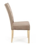 Halmar VERMONT krzesło dąb miodowy / tap: MONOLITH 09 (beżowy), drewno lite - bukowe / tkanina - velvet