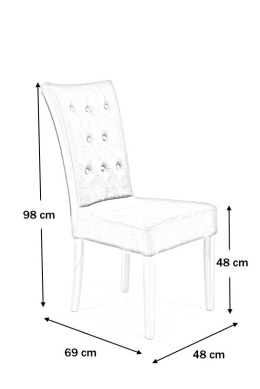VERMONT krzesło dąb miodowy / tap: MONOLITH 77 (granatowy)