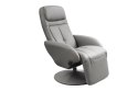 Halmar OPTIMA recliner fotel rozkładany popielaty materiał: eco skóra / PVC