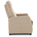 Halmar FELIPE fotel wypoczynkowy rozkładany beżowy tkanina