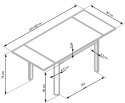 Halmar ALSTON stół beżowy/biały Halmar ALSTON stół beżowy/biały