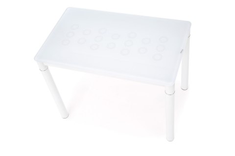 Halmar stół prostokątny ARGUS szkło mleczny stal malowana biały 100x60 Halmar stół prostokątny ARGUS szkło mleczny stal malowana biały 100x60