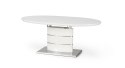 HALMAR stół owalny ASPEN rozkładany, biały 140-180x90 MDF lakierowany stal nierdzewna HALMAR stół owalny ASPEN rozkładany, biały 140-180x90 MDF lakierowany stal nierdzewna