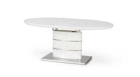 HALMAR stół owalny ASPEN rozkładany, biały 140-180x90 MDF lakierowany stal nierdzewna HALMAR stół owalny ASPEN rozkładany, biały 140-180x90 MDF lakierowany stal nierdzewna