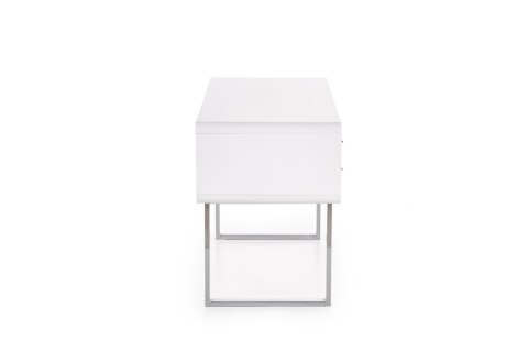 BIURKO B30 Halmar MDF lakier BIAŁY WYSOKI POŁYSK STAL CHROMOWANA 2 szuflady BIURKO B30 Halmar MDF lakier BIAŁY WYSOKI POŁYSK STAL CHROMOWANA 2 szuflady