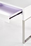 BIURKO Z SZUFLADAMI B32 Halmar MDF lakierowany WYSOKI POŁYSK BIAŁE / STAL NIERDZEWNA 2 szuflady 120x60 BIURKO Z SZUFLADAMI B32 Halmar MDF lakierowany WYSOKI POŁYSK BIAŁE / STAL NIERDZEWNA 2 szuflady 120x60