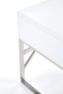 BIURKO Z SZUFLADAMI B32 Halmar MDF lakierowany WYSOKI POŁYSK BIAŁE / STAL NIERDZEWNA 2 szuflady 120x60 BIURKO Z SZUFLADAMI B32 Halmar MDF lakierowany WYSOKI POŁYSK BIAŁE / STAL NIERDZEWNA 2 szuflady 120x60