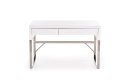 BIURKO Z SZUFLADAMI B32 Halmar MDF lakierowany WYSOKI POŁYSK BIAŁE / STAL NIERDZEWNA 2 szuflady 120x60 BIURKO Z SZUFLADAMI B32 Halmar MDF lakierowany WYSOKI POŁYSK BIAŁE / STAL NIERDZEWNA 2 szuflady 120x60