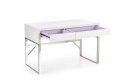 BIURKO Z SZUFLADAMI B32 Halmar MDF lakierowany WYSOKI POŁYSK BIAŁE / STAL NIERDZEWNA 2 szuflady 120x60 BIURKO Z SZUFLADAMI B32 Halmar MDF lakierowany WYSOKI POŁYSK BIAŁE / STAL NIERDZEWNA 2 szuflady 120x60
