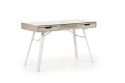 BIURKO Z SZUFLADAMI B33 Halmar DĄB SONOMA / BIAŁE materiał: MDF laminowany / STAL malowana proszkowo / BLAT SZKŁO BIURKO Z SZUFLADAMI B33 Halmar DĄB SONOMA / BIAŁE materiał: MDF laminowany / STAL malowana proszkowo / BLAT SZKŁO