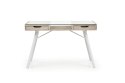 BIURKO Z SZUFLADAMI B33 Halmar DĄB SONOMA / BIAŁE materiał: MDF laminowany / STAL malowana proszkowo / BLAT SZKŁO BIURKO Z SZUFLADAMI B33 Halmar DĄB SONOMA / BIAŁE materiał: MDF laminowany / STAL malowana proszkowo / BLAT SZKŁO