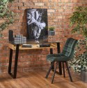 Halmar biurko B36 szkło, MDF fornir dąb złoty/czarny stal malowana 120x60 Halmar biurko B36 szkło, MDF fornir dąb złoty/czarny stal malowana 120x60