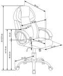 Halmar BARTON fotel gabinetowy czarno-biały ekoskóra TILT gamingowy krzesło do biurka Gamingowe Halmar BARTON fotel gabinetowy czarno-biały ekoskóra TILT gamingowy krzesło do biurka Gamingowe