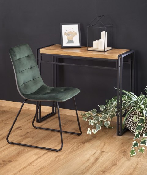 Halmar konsolka BOLIVAR KN1 MDF fornir dąb złoty / czarny stal 90x35 Halmar konsolka BOLIVAR KN1 MDF fornir dąb złoty / czarny stal 90x35