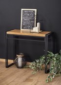 Halmar konsolka BOLIVAR KN1 MDF fornir dąb złoty / czarny stal 90x35 Halmar konsolka BOLIVAR KN1 MDF fornir dąb złoty / czarny stal 90x35