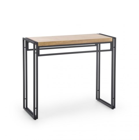 Halmar konsolka BOLIVAR KN1 MDF fornir dąb złoty / czarny stal 90x35 Halmar konsolka BOLIVAR KN1 MDF fornir dąb złoty / czarny stal 90x35