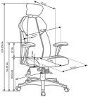 Halmar CHRONO fotel gabinetowy obrotowy biało-czarny Multiblock gamingowy krzesło do biurka Gamingowe Halmar CHRONO fotel gabinetowy obrotowy biało-czarny Multiblock gamingowy krzesło do biurka Gamingowe