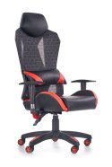 Halmar DOMEN fotel gabinetowy czarno - popielato - czerwony Halmar DOMEN fotel gabinetowy czarno - popielato - czerwony