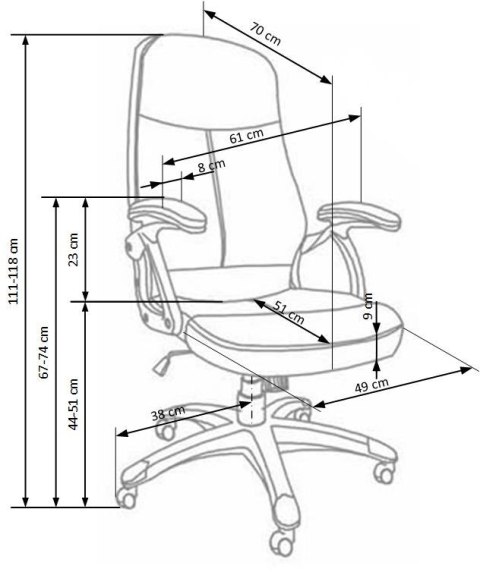 Halmar EDISON fotel gabinetowy czarny ekoskóra TILT Halmar EDISON fotel gabinetowy czarny ekoskóra TILT