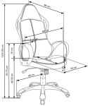 Halmar HELIX 2 fotel gabinetowy czarno-czerwony