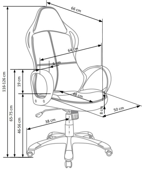 Halmar HELIX 2 fotel gabinetowy czarno-czerwony Halmar HELIX 2 fotel gabinetowy czarno-czerwony