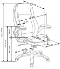 Halmar SATURN fotel obrotowy gabinetowy biały czarny ekoskóra TILT Halmar SATURN fotel obrotowy gabinetowy biały czarny ekoskóra TILT