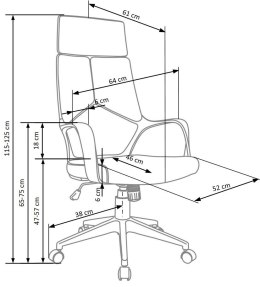 Halmar VOYAGER fotel gabinetowy czarny / jasny popiel