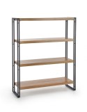 Halmar regał BOLIVAR REG1 MDF okleinowany dąb złoty /stal malowana proszkowo czarny 100x30 Halmar regał BOLIVAR REG1 MDF okleinowany dąb złoty /stal malowana proszkowo czarny 100x30