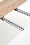 Halmar stół CALIBER rozkładany biały / dąb san remo MDF, stal malowana 160-200x90 Halmar stół CALIBER rozkładany biały / dąb san remo MDF, stal malowana 160-200x90