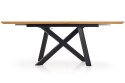 Halmar stół CAPITAL rozkładany 160-200x90 MDF laminat dąb złoty /stelaż stal malowana proszkowo czarny Halmar stół CAPITAL rozkładany 160-200x90 MDF laminat dąb złoty /stelaż stal malowana proszkowo czarny