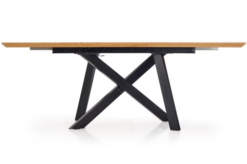 Halmar stół CAPITAL rozkładany 160-200x90 MDF laminat dąb złoty /stelaż stal malowana proszkowo czarny Halmar stół CAPITAL rozkładany 160-200x90 MDF laminat dąb złoty /stelaż stal malowana proszkowo czarny