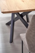 Halmar stół CAPITAL rozkładany 160-200x90 MDF laminat dąb złoty /stelaż stal malowana proszkowo czarny Halmar stół CAPITAL rozkładany 160-200x90 MDF laminat dąb złoty /stelaż stal malowana proszkowo czarny