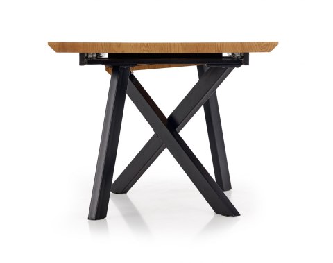 Halmar stół CAPITAL rozkładany 160-200x90 MDF laminat dąb złoty /stelaż stal malowana proszkowo czarny Halmar stół CAPITAL rozkładany 160-200x90 MDF laminat dąb złoty /stelaż stal malowana proszkowo czarny