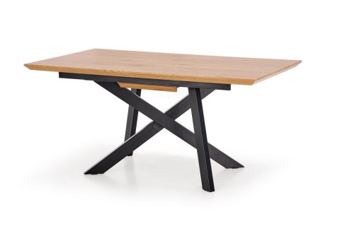 Halmar stół CAPITAL rozkładany 160-200x90 MDF laminat dąb złoty /stelaż stal malowana proszkowo czarny Halmar stół CAPITAL rozkładany 160-200x90 MDF laminat dąb złoty /stelaż stal malowana proszkowo czarny