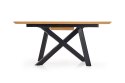 Halmar stół CAPITAL rozkładany 160-200x90 MDF laminat dąb złoty /stelaż stal malowana proszkowo czarny Halmar stół CAPITAL rozkładany 160-200x90 MDF laminat dąb złoty /stelaż stal malowana proszkowo czarny