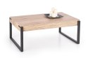 Halmar CAPRI ława MDF laminat dąb sanremo / nogi stal malowana proszkowo czarny 110x64 Halmar CAPRI ława MDF laminat dąb sanremo / nogi stal malowana proszkowo czarny 110x64