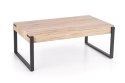 Halmar CAPRI ława MDF laminat dąb sanremo / nogi stal malowana proszkowo czarny 110x64 Halmar CAPRI ława MDF laminat dąb sanremo / nogi stal malowana proszkowo czarny 110x64