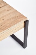 Halmar CAPRI ława MDF laminat dąb sanremo / nogi stal malowana proszkowo czarny 110x64 Halmar CAPRI ława MDF laminat dąb sanremo / nogi stal malowana proszkowo czarny 110x64