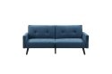 Halmar sofa CORNER rozkładana z funkcją narożnika niebieska tkanina drewno lite czarny Halmar sofa CORNER rozkładana z funkcją narożnika niebieska tkanina drewno lite czarny