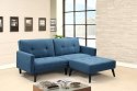 Halmar sofa CORNER rozkładana z funkcją narożnika niebieska tkanina drewno lite czarny Halmar sofa CORNER rozkładana z funkcją narożnika niebieska tkanina drewno lite czarny