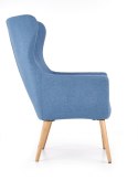 Halmar COTTO fotel wypoczynkowy niebieski tkanina