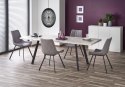 HALMAR stół DALLAS rozkładany czarny stelaż stal malowana blat MDF laminowany - marmur 160-220x90 HALMAR stół DALLAS rozkładany czarny stelaż stal malowana blat MDF laminowany - marmur 160-220x90