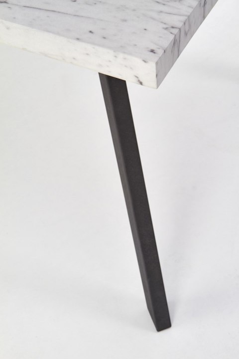 HALMAR stół DALLAS rozkładany czarny stelaż stal malowana blat MDF laminowany - marmur 160-220x90 HALMAR stół DALLAS rozkładany czarny stelaż stal malowana blat MDF laminowany - marmur 160-220x90